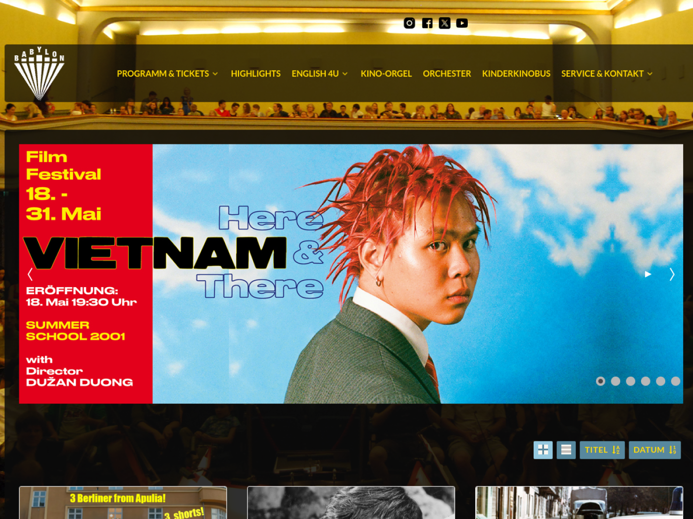Website-Screenshot von Babylon