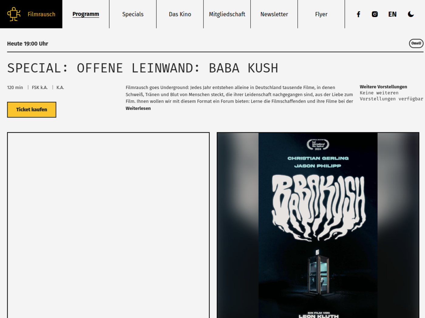 Website-Screenshot von Filmrauschpalast
