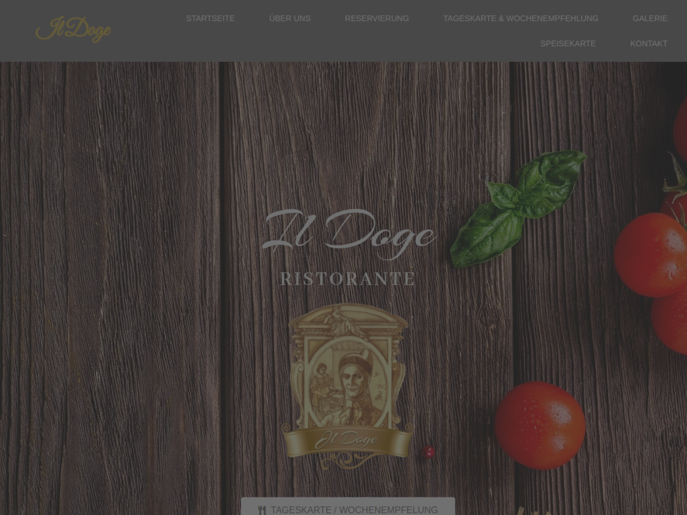 Website-Screenshot von Il Doge