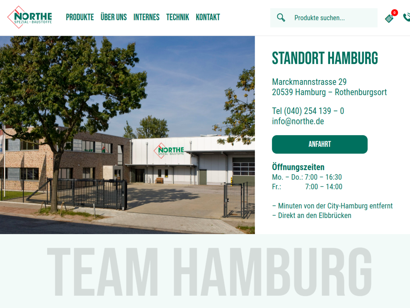 Website-Screenshot von Jörg Northe GmbH