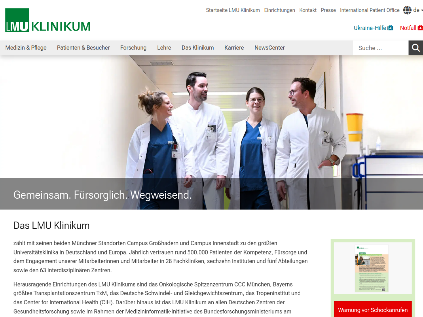 Website-Screenshot von Poliklinik Kieferorthopädie
