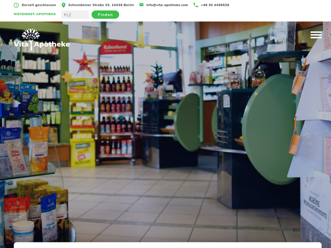 Website-Screenshot von Vita Apotheke