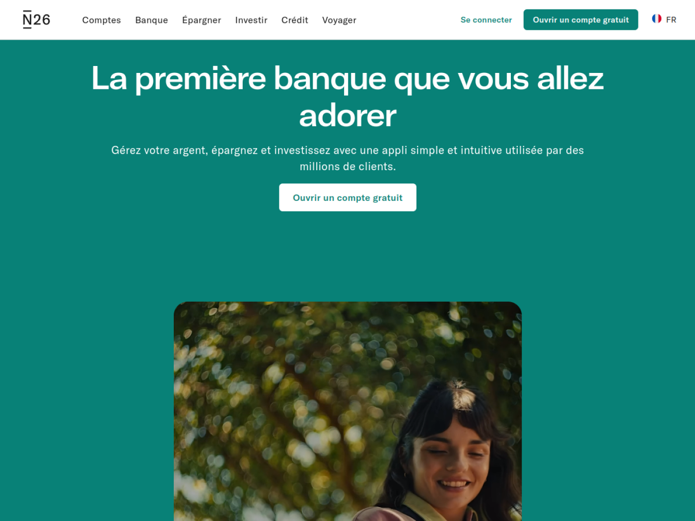 Website-Screenshot von N26