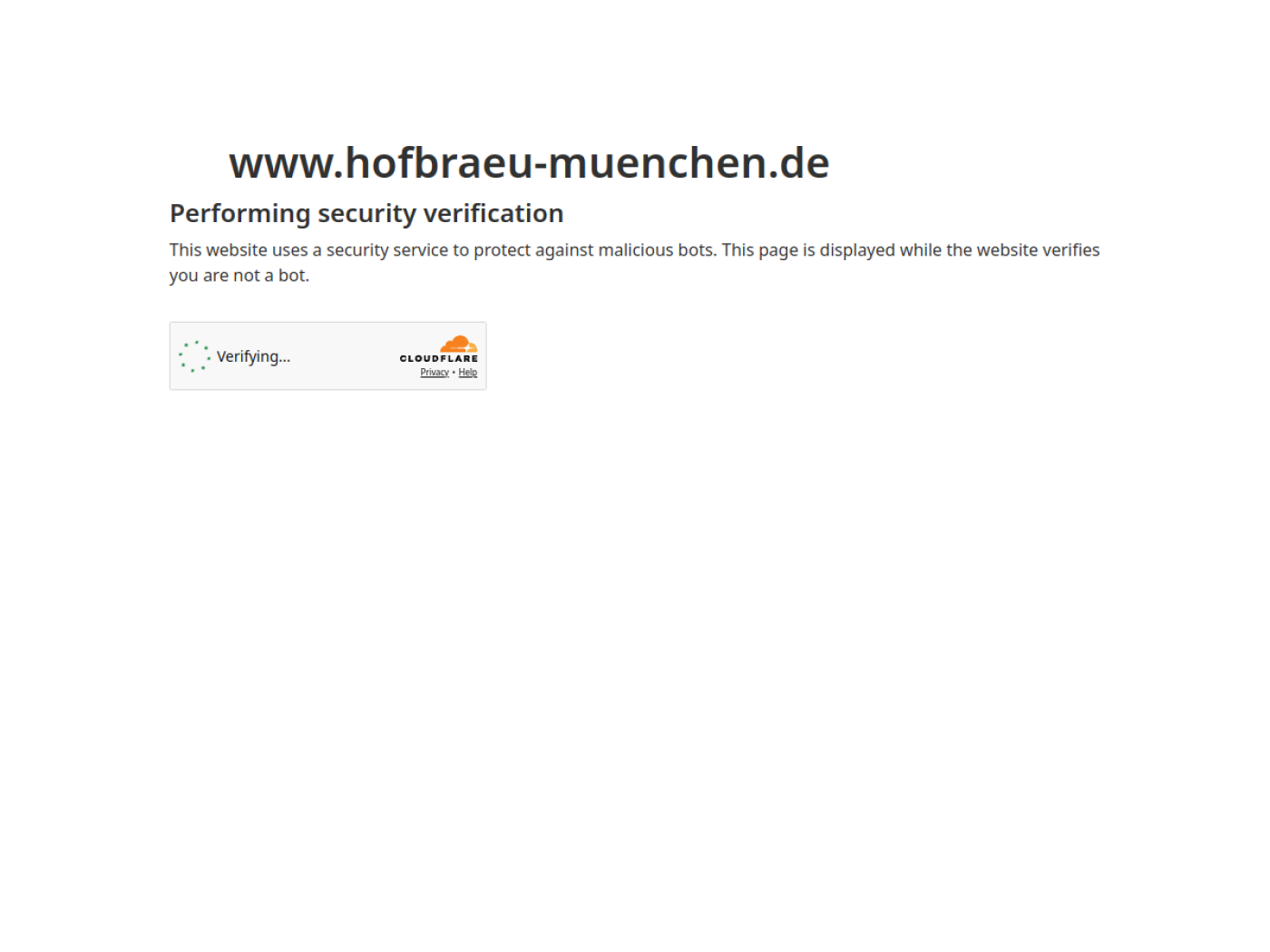 Website-Screenshot von Staatliches Hofbräuhaus in München